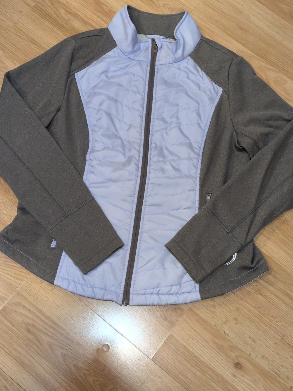 Exertek Purple and Gray Jacket with Color-Blocking Design